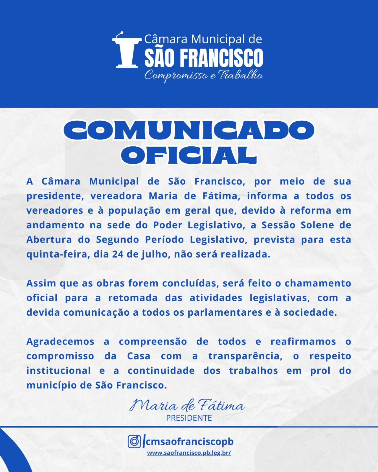 Comunicado Oficial